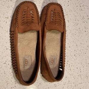 Ugg weave leather slippers 8.5